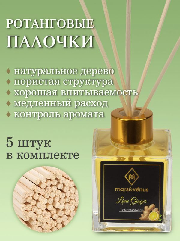 Mars&Venus Lime Ginger аромадиффузор с палочками 120 мл